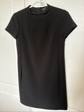 Theory Black Short-Sleeve Mini Dress